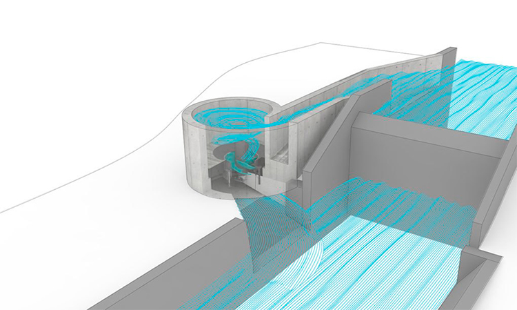 Mini-hidrelétrica gera energia limpa usando redemoinho