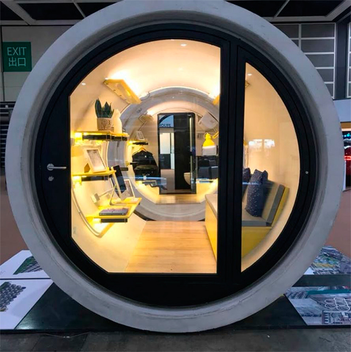 Minicasas são construídas com tubo de concreto