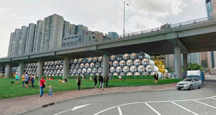 Minicasas são construídas com tubo de concreto