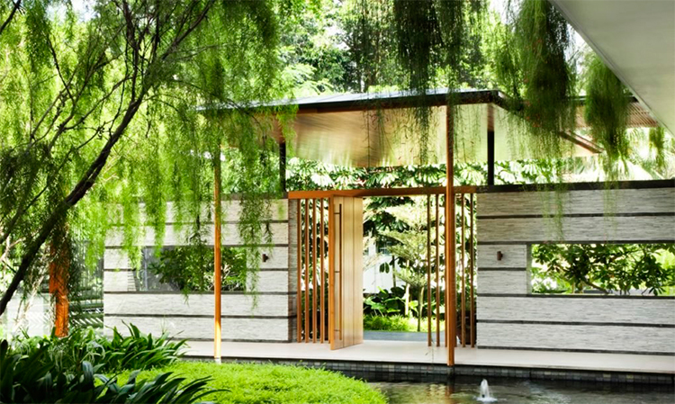 Casa em Cingapura abraça a natureza por todos os ângulos