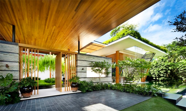 Casa em Cingapura abraça a natureza por todos os ângulos