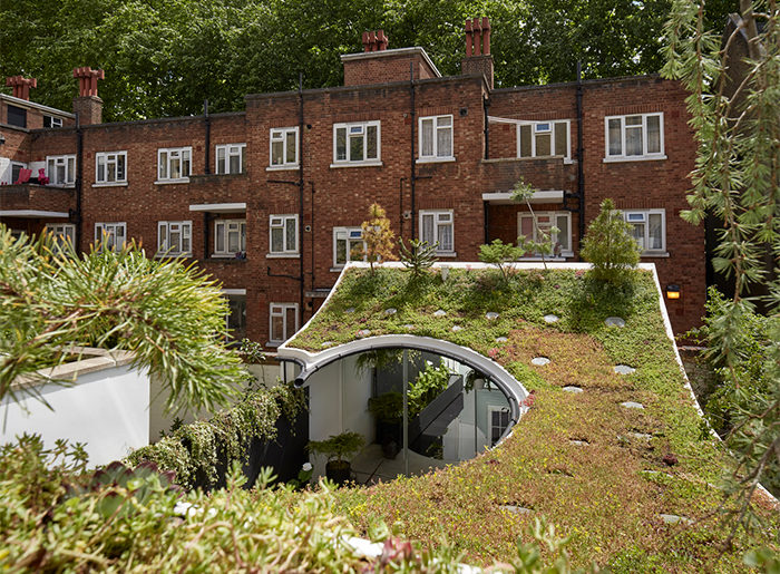 Telhado verde é destaque de estúdio em Londres